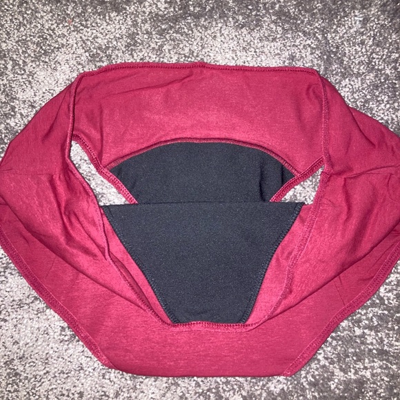Period Panty Brief; Burgundy/Red - New; Multiple Sizes/Other colors available - Picture 2 of 3